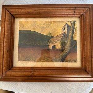 Rustic Barn Landscape Framed Art